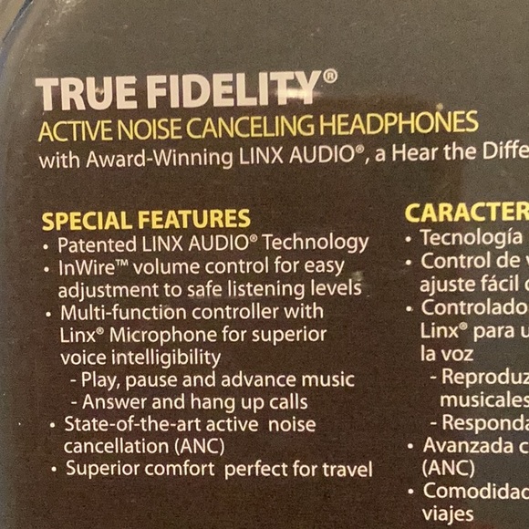 Headphones iPad iPod iPhone Linx Audio Smart Phone Airplane Noise Canceling New - Picture 9 of 10